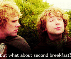 of the Ring (2001) Quote (About breakfast, food, gif, hobbit ...