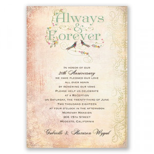 Always and Forever - Vow Renewal Invitation
