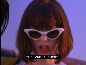 Rose McGowan’s pink Cat Eye’s in The Doom Generation (1995).