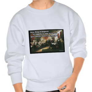 Funny Declaration of Independence Pull Over Sweatshirt