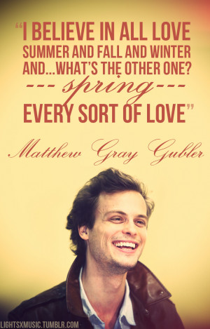 Matthew Gray Gubler Quotes