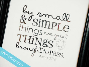 Small and Simple Things :: Free Printable