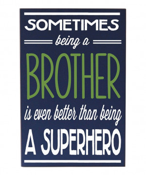 Navy & Cream Brother Superhero Wall Art | Daily deals for moms, babies ...