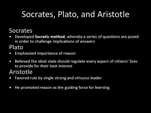 Socrates Plato And Aristotle
