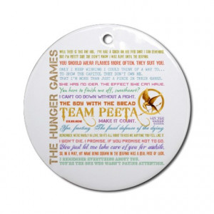 Team Peeta Quotes Ornament (Round)