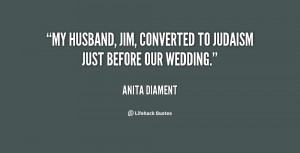 My husband, Jim, converted to Judaism just before our wedding.”
