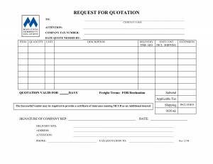 request for quote forms