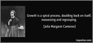 Growth is a spiral process, doubling back on itself, reassessing and ...