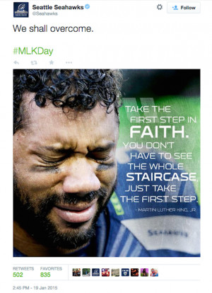 Seahawks Tweet, Delete MLK Quote With Photo Of Crying Russell Wilson