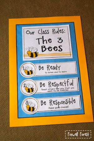 Classroom Rules: The 3 Bees Freebie!