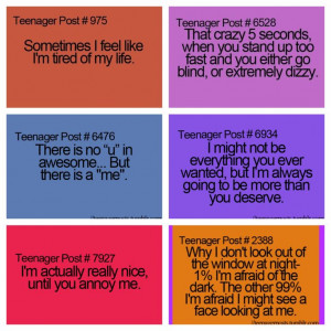 All of these are true for me except for the two in the middle