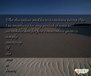 The discipline and focus to sustain being