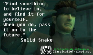 Metal Gear Solid quote solid snake classically trained video game