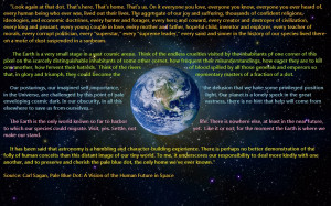 Life Perspective. Pale Blue Dot quote by Carl Sagan.