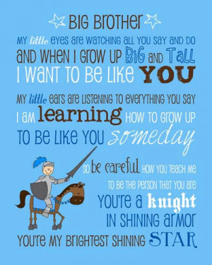 Big Brother Poem Saying Quote with Knight Instant by MyPoshDesigns