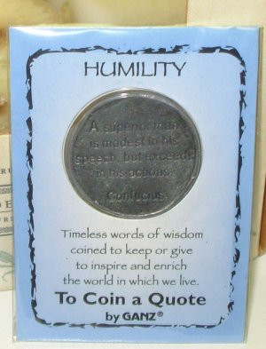 POCKET TOKEN HUMILITY TO COIN A QUOTE NEW GANZ INSPIRE ENRICH MESSAGE ...