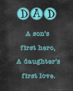 Quotes About Fathers Love Gallery: A Sons First Hero A Daughter First ...
