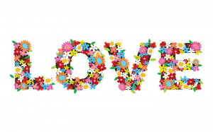 Papel de parede 'Amor com Flores'