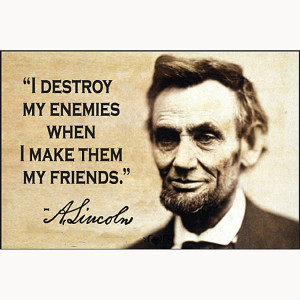 Destroy My Enemies (Abraham Lincoln) fridge magnet (ep)