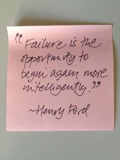 Positive description of failure More