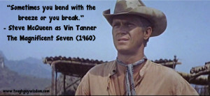 Steve McQueen with Magnificent Seven quote