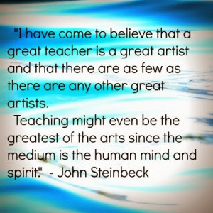 Great Teachers and Great Artists