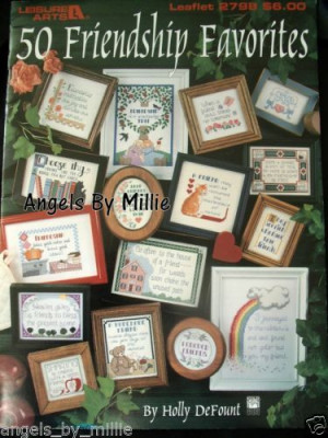 50 Friendship Favorites Quotes Holly Defount 2798 Cross Stitch Pattern ...