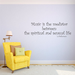 Vinyl Music is The Mediator... Quote Wall Decal Sticker Home Decor L.v ...