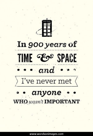 Doctor Who Quotes Important
