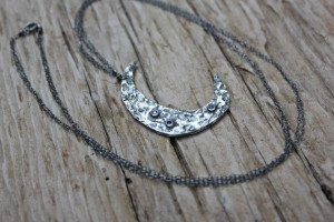 large crescent moon quote necklace . recycled by peacesofindigo, $241 ...
