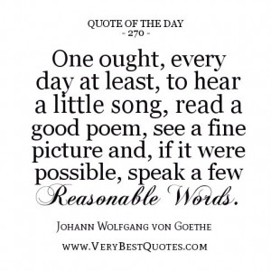 Everyday speak a few reasonable words