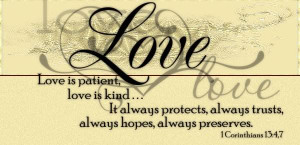Love Is Patient Kind – Bible Quote For Friendster