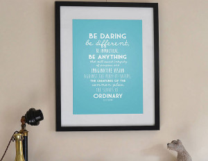 Be Daring Typographical Print 1