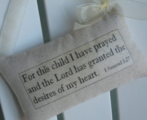 For This Child I Have Prayed, Nursery, Baptism Gift, Bible Quote ...