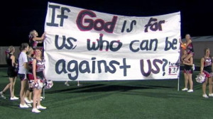 ... football — are now fighting back after the Bible verses they painted