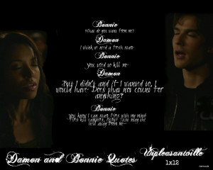 Damon and Bonnie Quotes: Season One 1x12 Unpleasentville Part 1