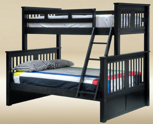 Bunk Bed Twin Full Size Black