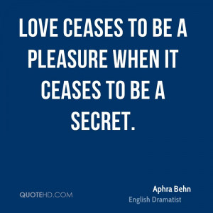 Aphra Behn Love Quotes