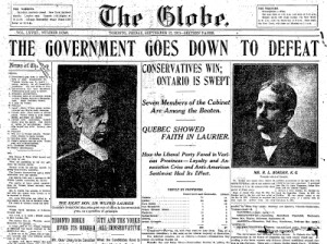 ... trade. Ontario was opposed, Quebec opposed Laurier on the naval issue