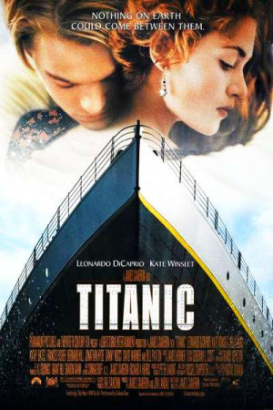 ... Titanic's prow and the words 
