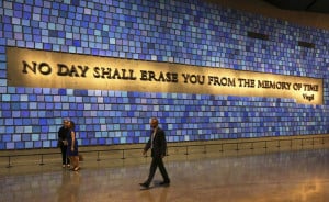 quote from Virgil fills a wall of the museum prior to the dedication ...