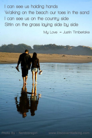 ... Walk on the beach with the one you love. #quote #beach http://www