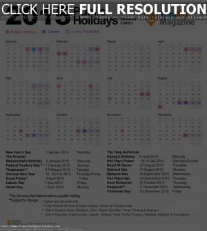 2015 Holiday Calendar | free calendar printable