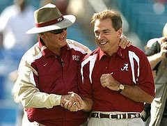 Submit a Caption: Bobby Bowden and Nick Saban