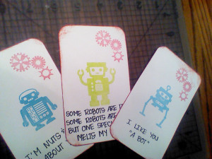 teachers too the stamps i used were robots and the sayings were robot ...
