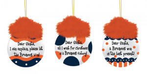 Denver Broncos Team Sayings Tree Ornaments