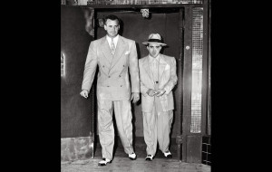 Mickey Cohen (the little guy) and his 