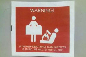 Funny Help Desk Signs