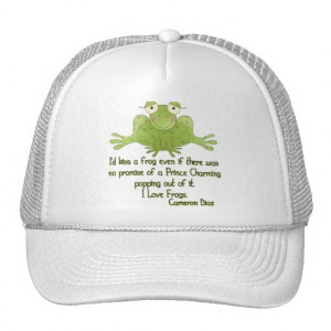 Kiss A Frog Cameron Diaz Quote Mesh Hat