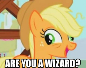 9242 - applejack meme my_little_pony_friendship_is_magic tagme wizard ...